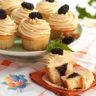 Peanut Butter & Blackberry Jam Cupcakes