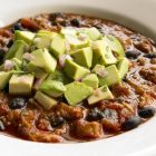 Turkey and Black Bean Chili with Hass Avocado Salsa